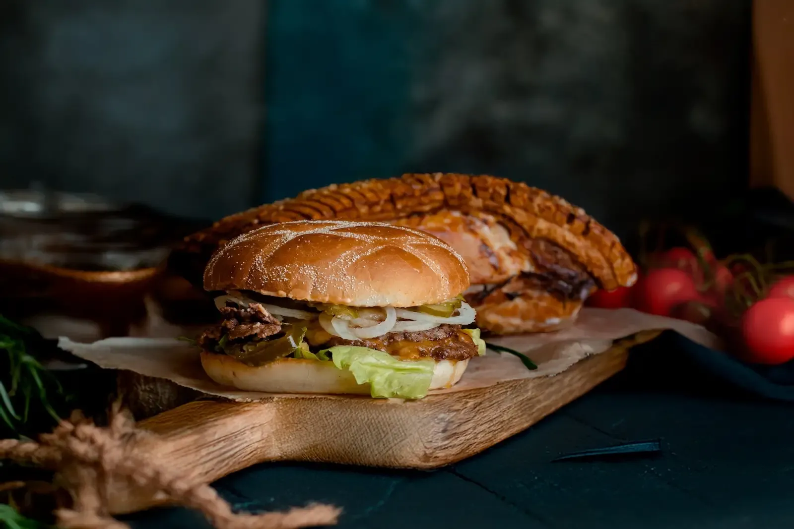 Smashburger og flæskestegsburger